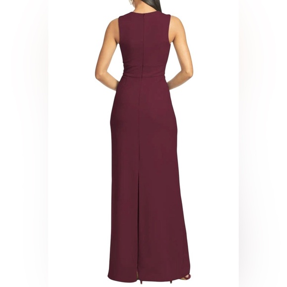 Sachin & Babi Loretta Gown Deep Wine Size 14 NWT | Sleeveless Formal Evening Dre - Picture 2 of 8